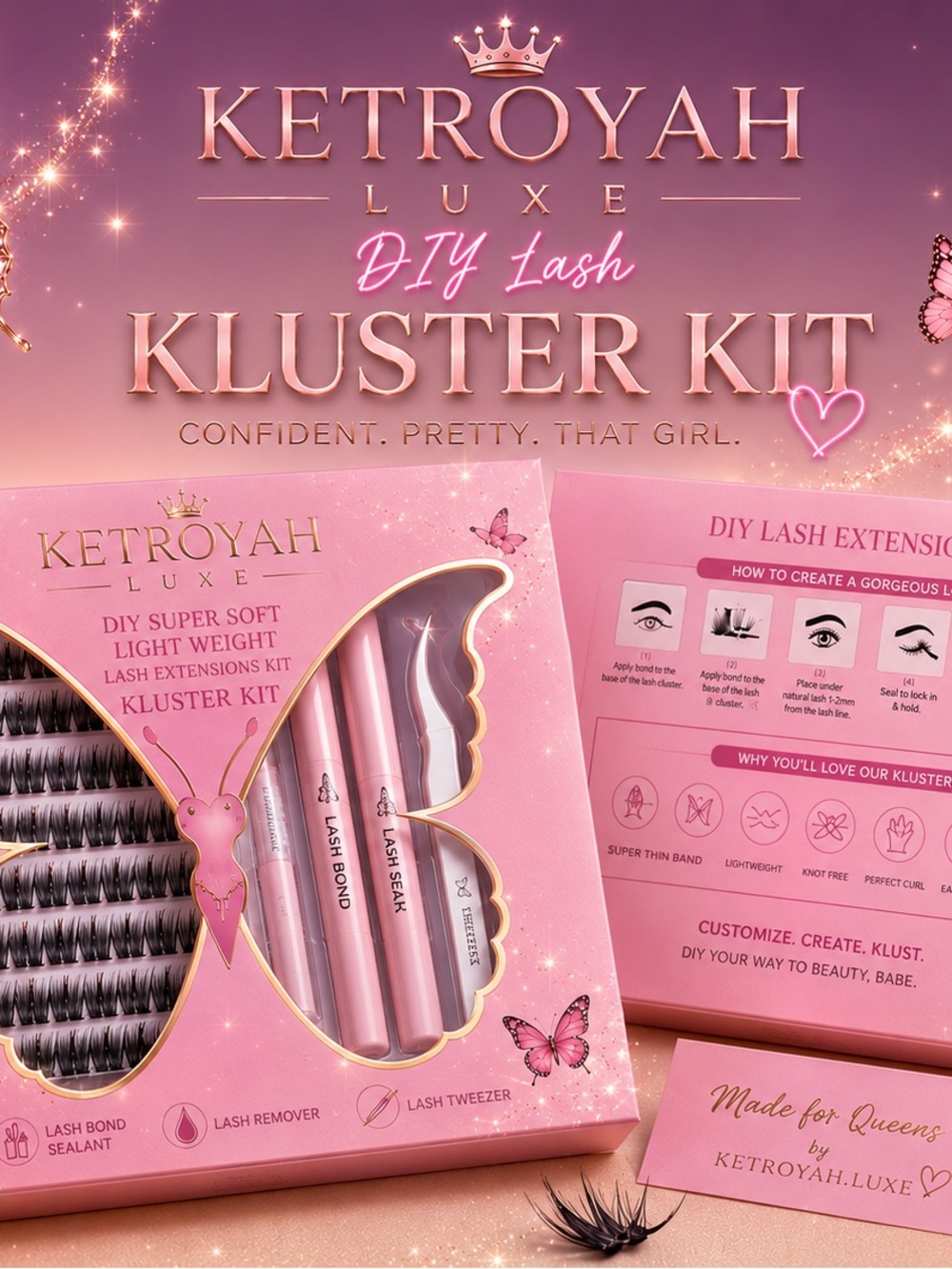Kluster Kit — Pink DIY Lash Extensions
